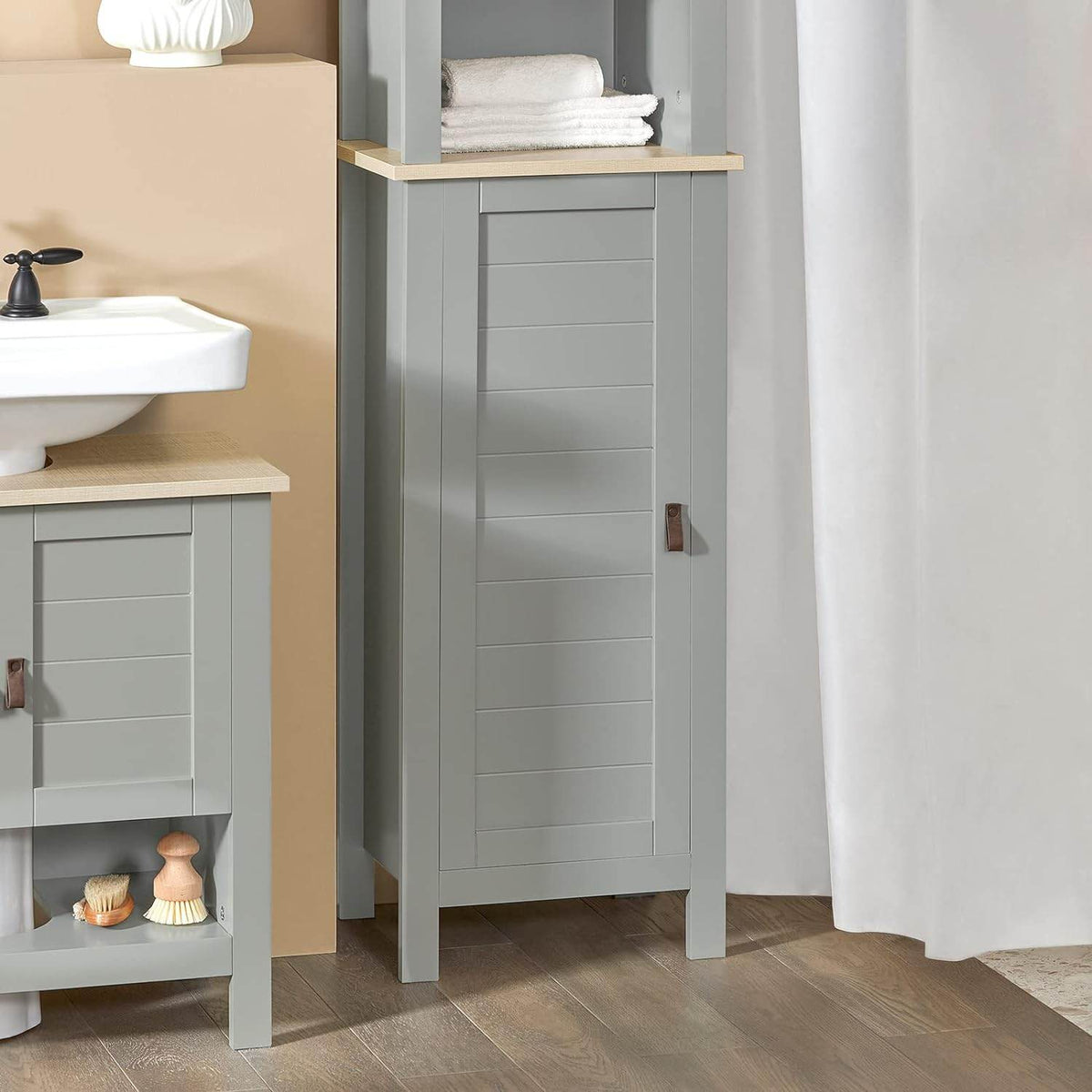 Bad Hochschrank | Badschrank | Badregal | Badezimmerschrank | BZR68-HG - Palo24