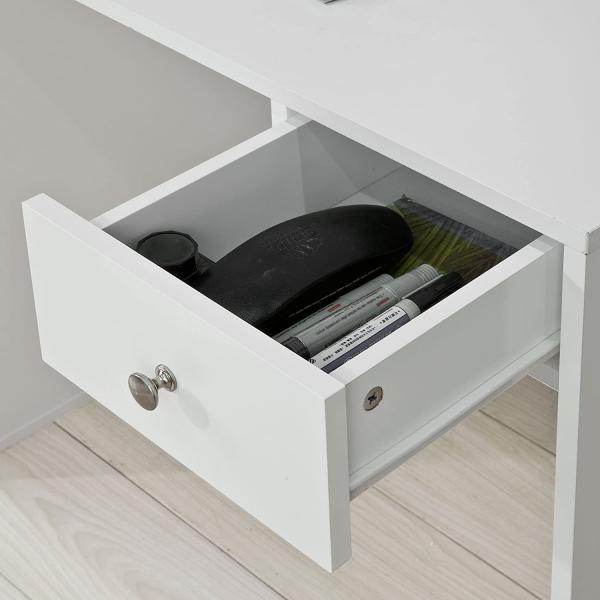 Schreibtisch Weiss | Bürotisch mit Regal | Computertisch - Palo24