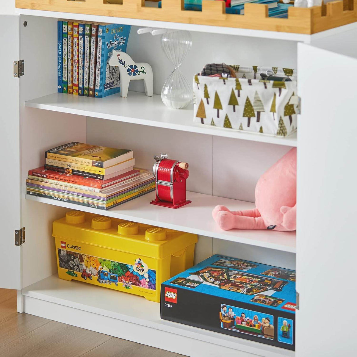 Kinderregal | Aufbewahrungsschrank | Kinderzimmer | KMB44-W - Palo24