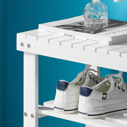 Schuhregal | Sitzbank schmal | Breit 50cm Weiss | FSR02-K-W - Palo24
