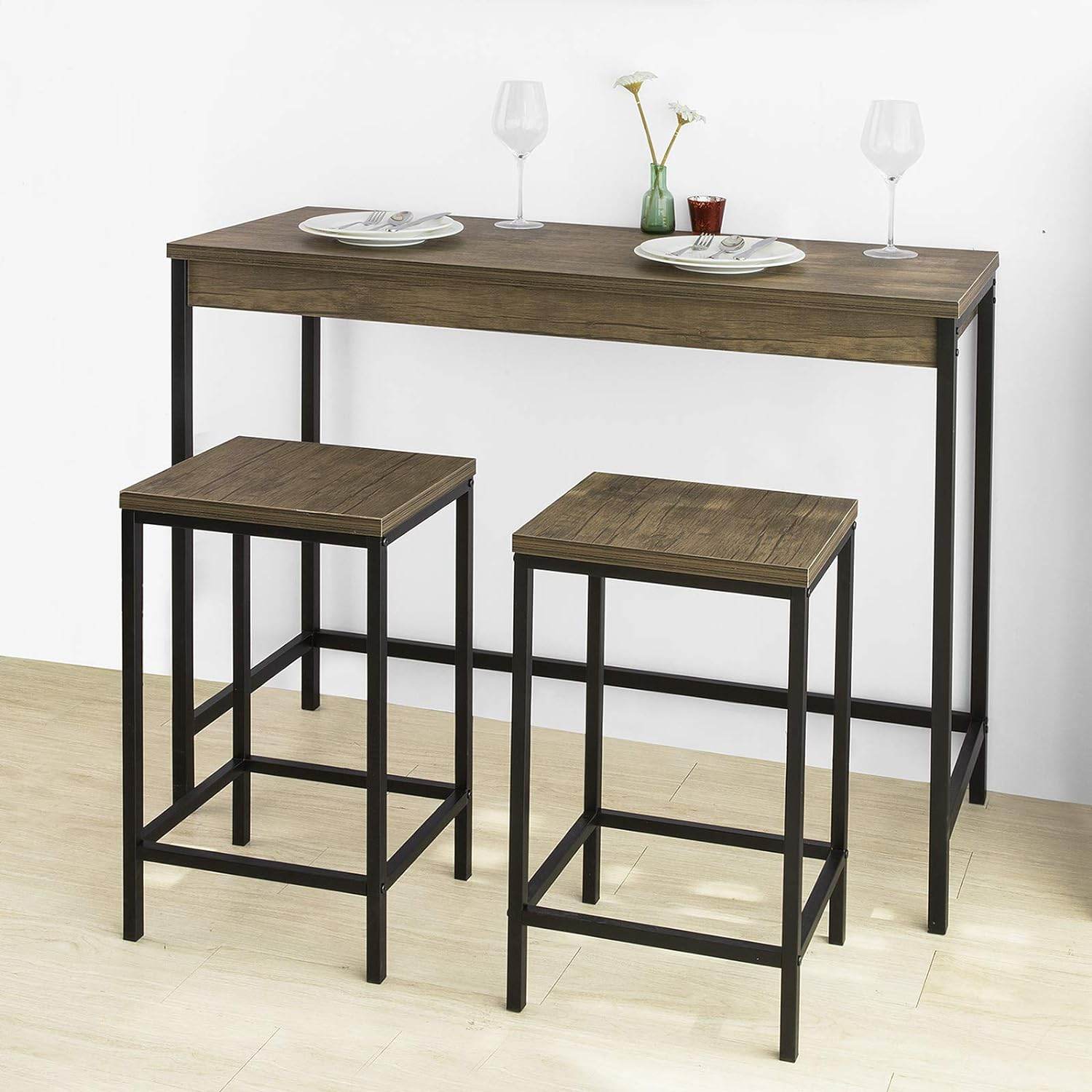 Bartisch mit 2 Hockern | Bartisch set | 3-teilig | OGT30-N - Palo24
