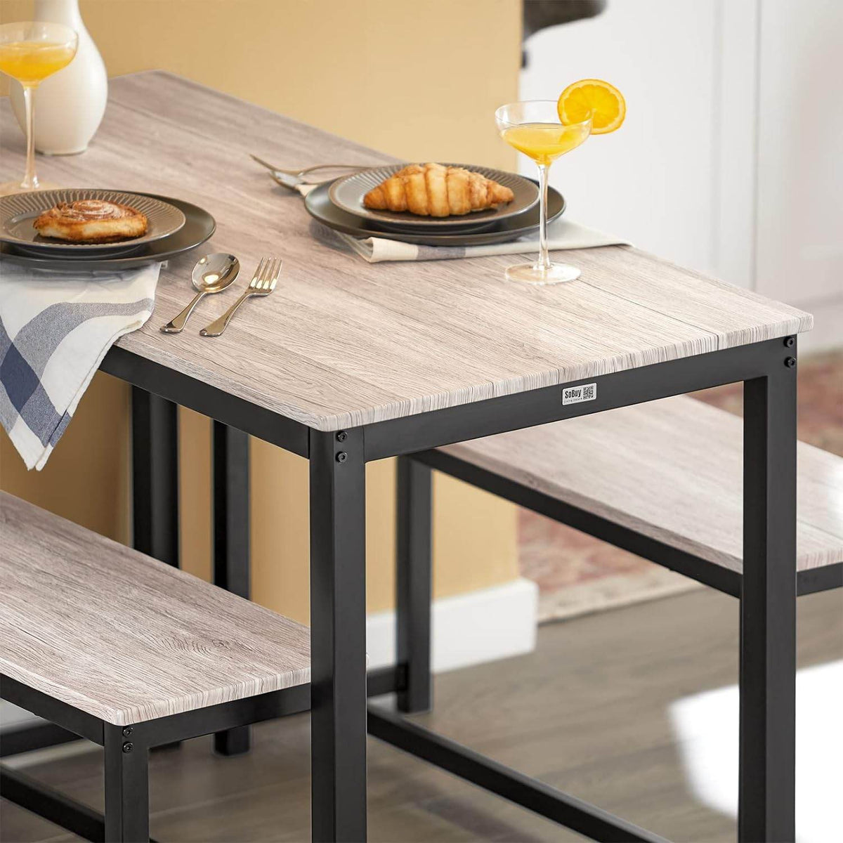 3-teilig Essgruppe | Sitzgruppe | Küchentisch-Set | OGT25-HN - Palo24