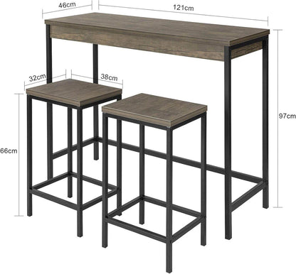 Bartisch mit 2 Hockern | Bartisch set | 3-teilig | OGT30-N - Palo24