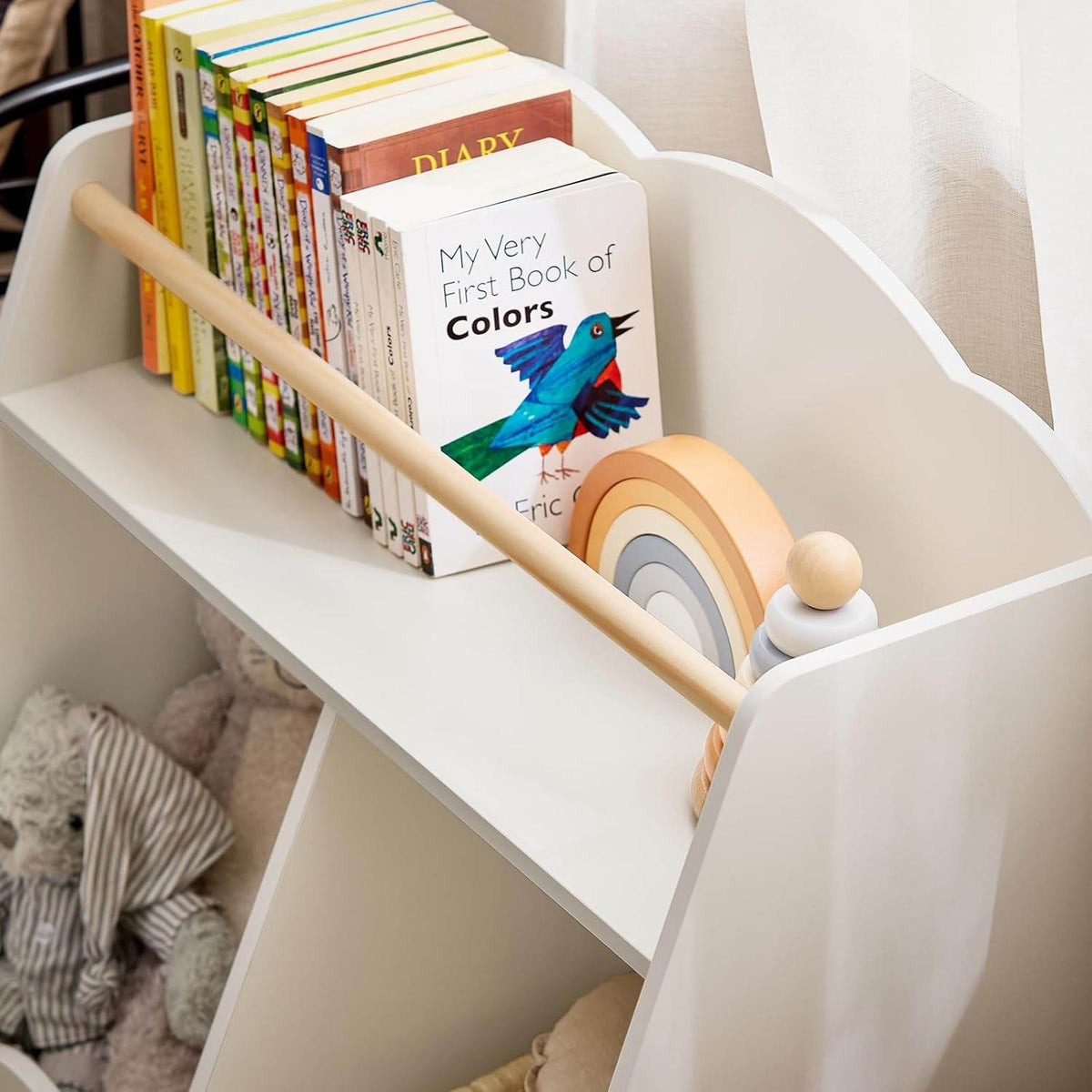 Kinderbücherregal | Aufbewahrungsregal | Montessori Regal | Weiss - Palo24