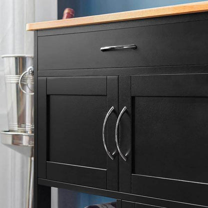 Servierwagen | Küchenschrank | Küchenwagen Schwarz - Palo24