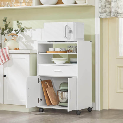 Küchenschrank | Mikrowellenschrank | Rollschrank Weiss FSB09-W - Palo24