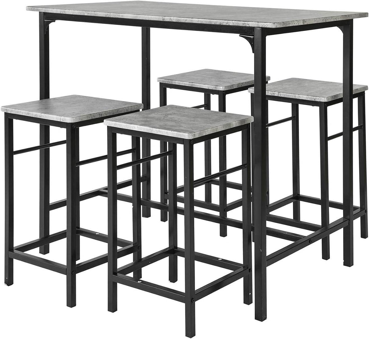 Bartisch mit 4 Hockern | Bartisch set | 5-teilig | OGT11-HG - Palo24