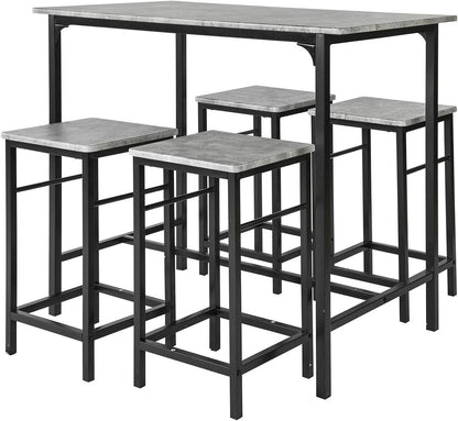 Bartisch mit 4 Hockern | Bartisch set | 5-teilig | OGT11-HG - Palo24