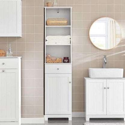 Bad Hochschrank | Badschrank | Badregal Weiss - Palo24