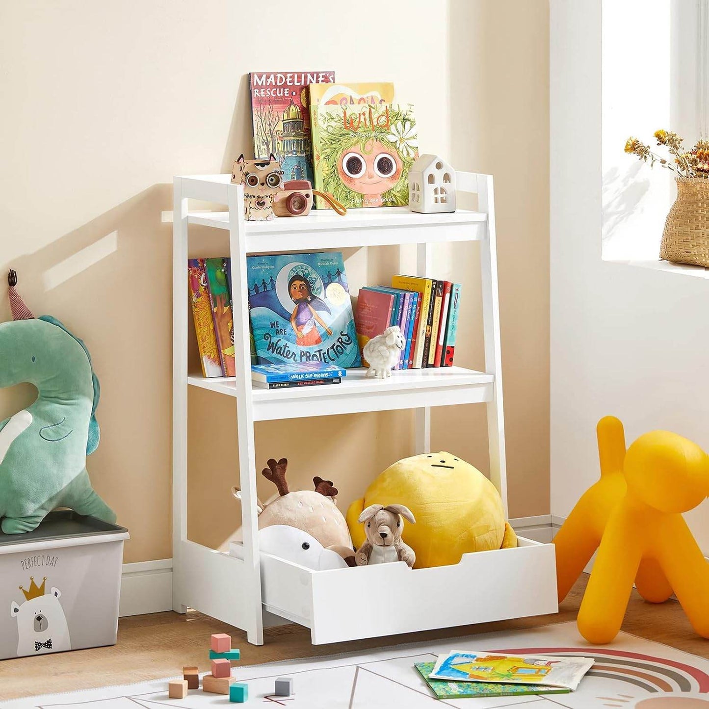 Kinderbücherregal | Spielzeugregal | Aufbewahrungsregal für Kinder | KMB31-W - Palo24