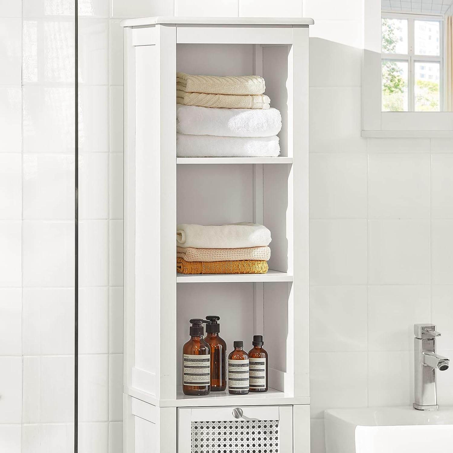 Bad Hochschrank | Badschrank | Badregal Weiss BZR36-W - Palo24