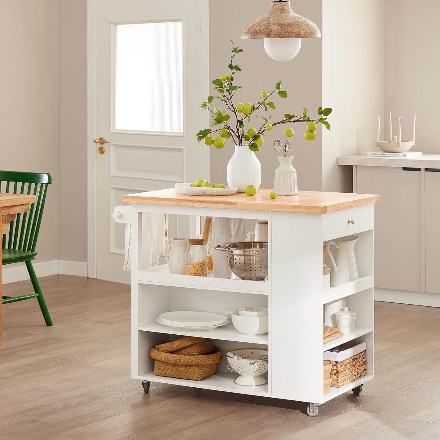 Desig Kücheninsel | Küchenwagen | Küchenschrank | Sideboard auf Rollen | FKW97-WN - Palo24