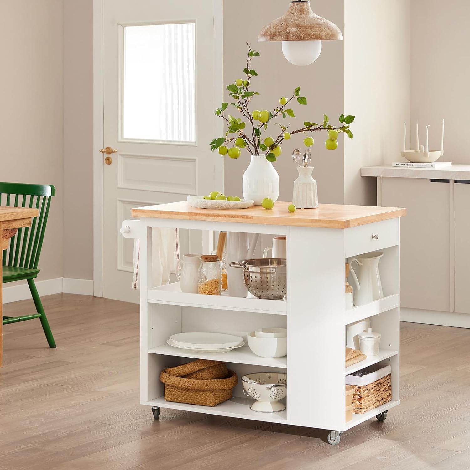 Desig Kücheninsel | Küchenwagen | Küchenschrank | Sideboard auf Rollen | FKW97-WN - Palo24