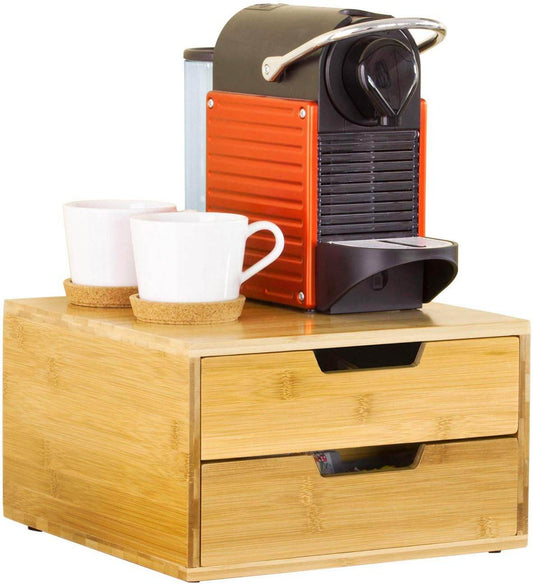 Kaffeekapsel Box | Aufbewahrungsbox | Schubladenbox Bambus | FRG82-N - Palo24