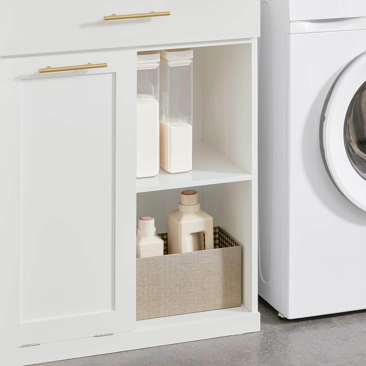 Wäscheschrank | Wäschesammler | Badschrank Weiss BZR66-W - Palo24