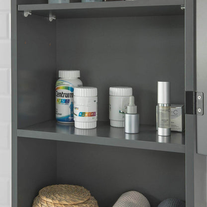 Hängeschrank Bad | Wandschrank | Medizinschrank | Dunkelgrau | BZR25-DG - Palo24