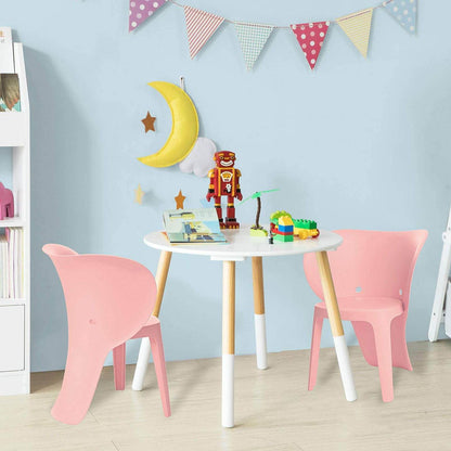 Kinderstuhl mit Lehne | Stühlchen | Sitzhöhe 32cm | Elefant Pink | KMB12-Px2 - Palo24