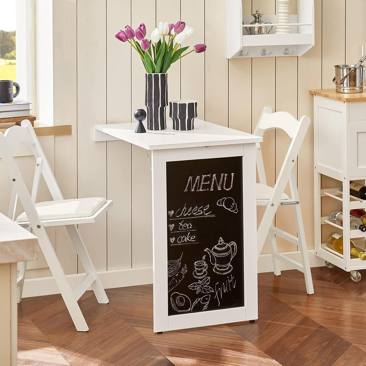 Wandtisch klappbar | Wandtisch mit Küchen Tafel | Klapptisch Weiss FWT20-W - Palo24