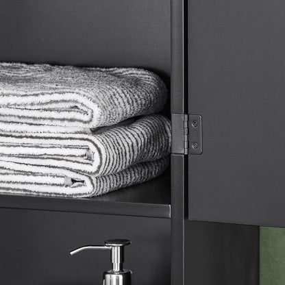 Hängeschrank Bad | Wandschrank | Medizinschrank | Schwarz | BZR25-SCH - Palo24