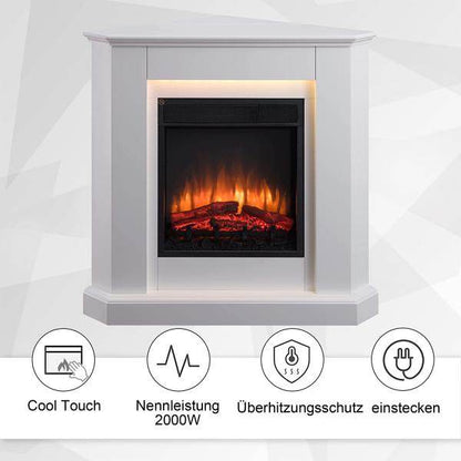 BALDERIA LED Elektrokamin Candela 3D-Flammeneffekt 2000W - Palo24