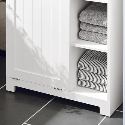Wäscheschrank mit Wäschesack | Wäschesammler | Wäschekorb | Weiss BZR105-W