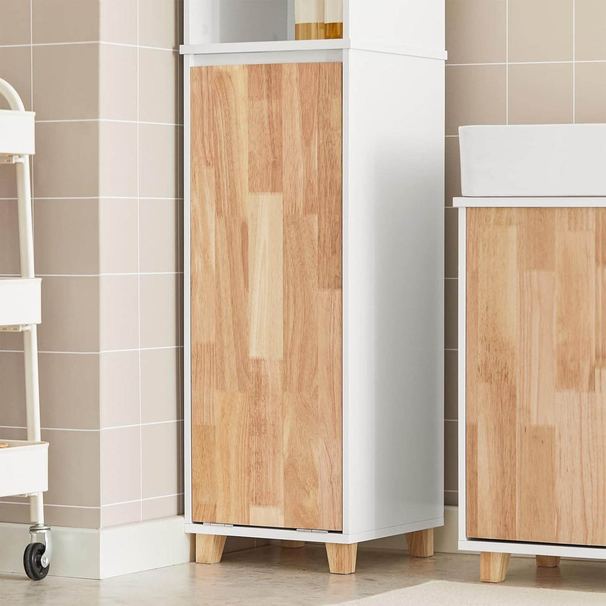 Bad Hochschrank | Badschrank | Wäscheschrank | Badmöbel | BZR74-W - Palo24