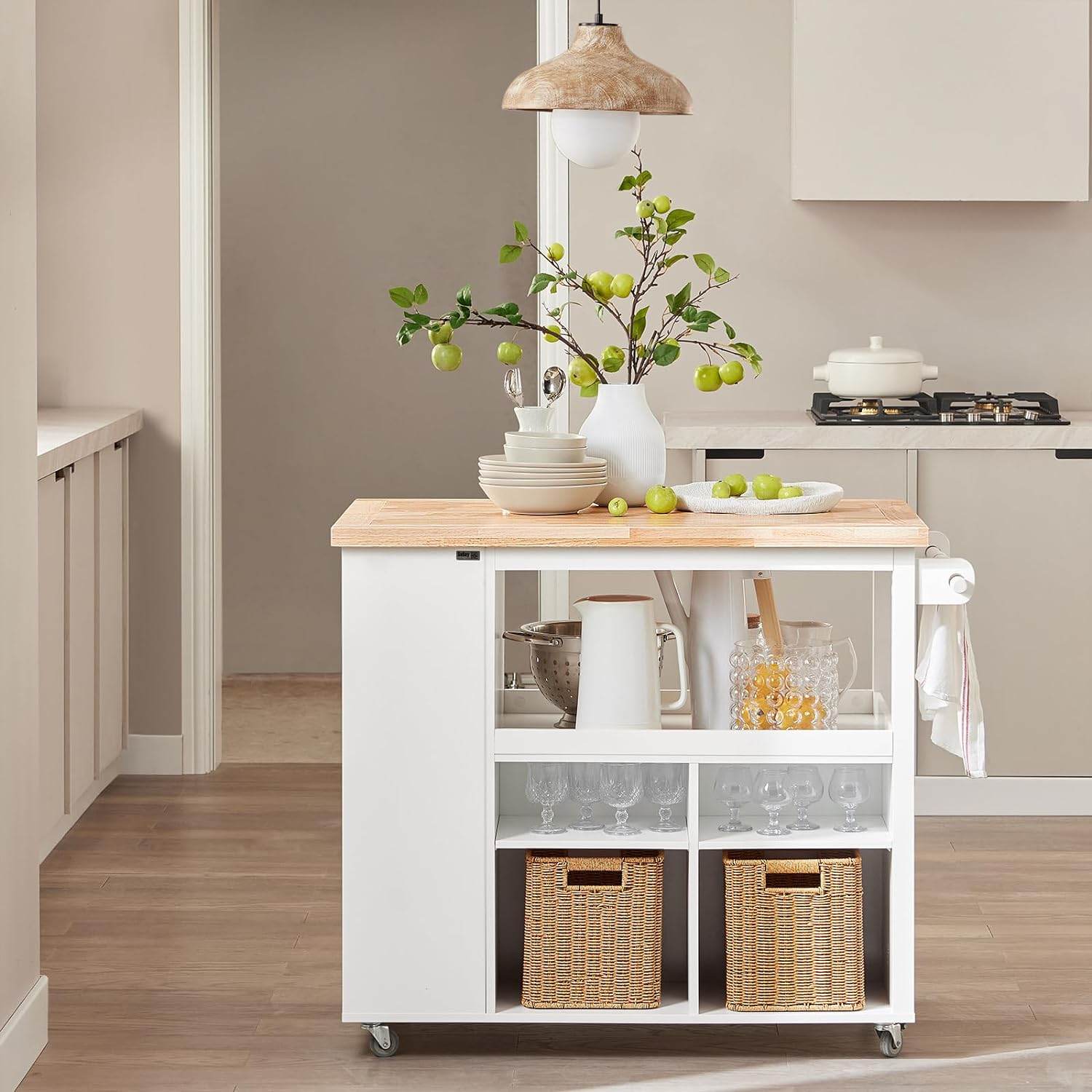 Desig Kücheninsel | Küchenwagen | Küchenschrank | Sideboard auf Rollen | FKW97-WN - Palo24