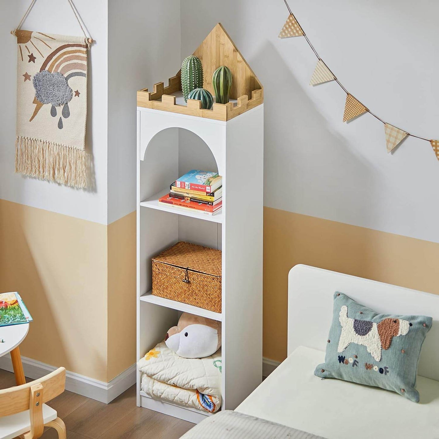 Kinderbücherregal | Aufbewahrungsregal Kinderzimmer | Weiss KMB42-W - Palo24
