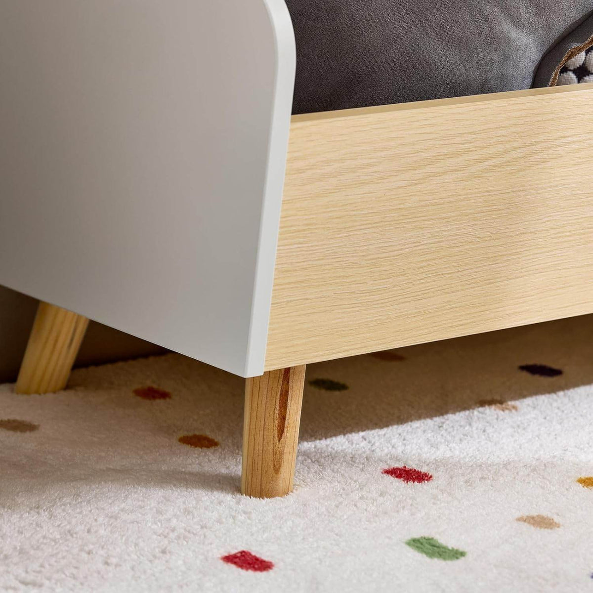 Kinderbücherregal | Spielzeugtruhe | Aufbewahrungsregal Kinderzimmer | Grau/Natur - Palo24