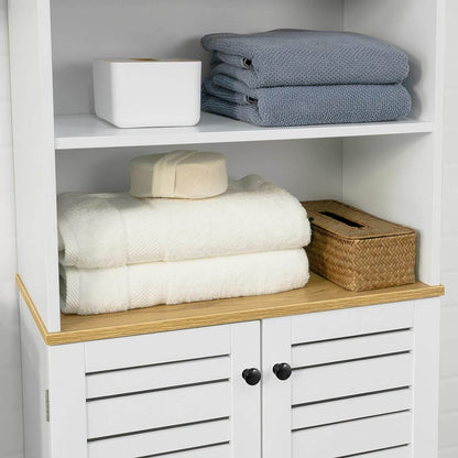 Badezimmer Hochschrank | Badschrank Weiss Badezimmermöbel | BZR44-W - Palo24