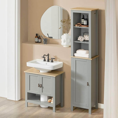Bad Hochschrank | Badschrank | Badregal | Badezimmerschrank | BZR68-HG - Palo24