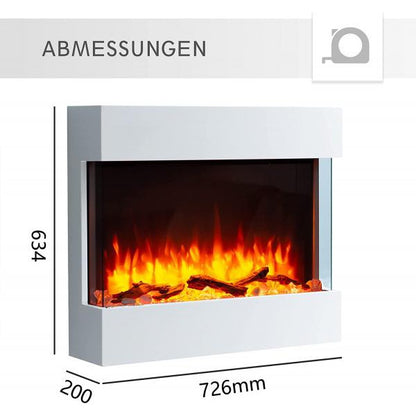 RICHEN Elektrokamin - Elektrischer Wandkamin Alva - Palo24