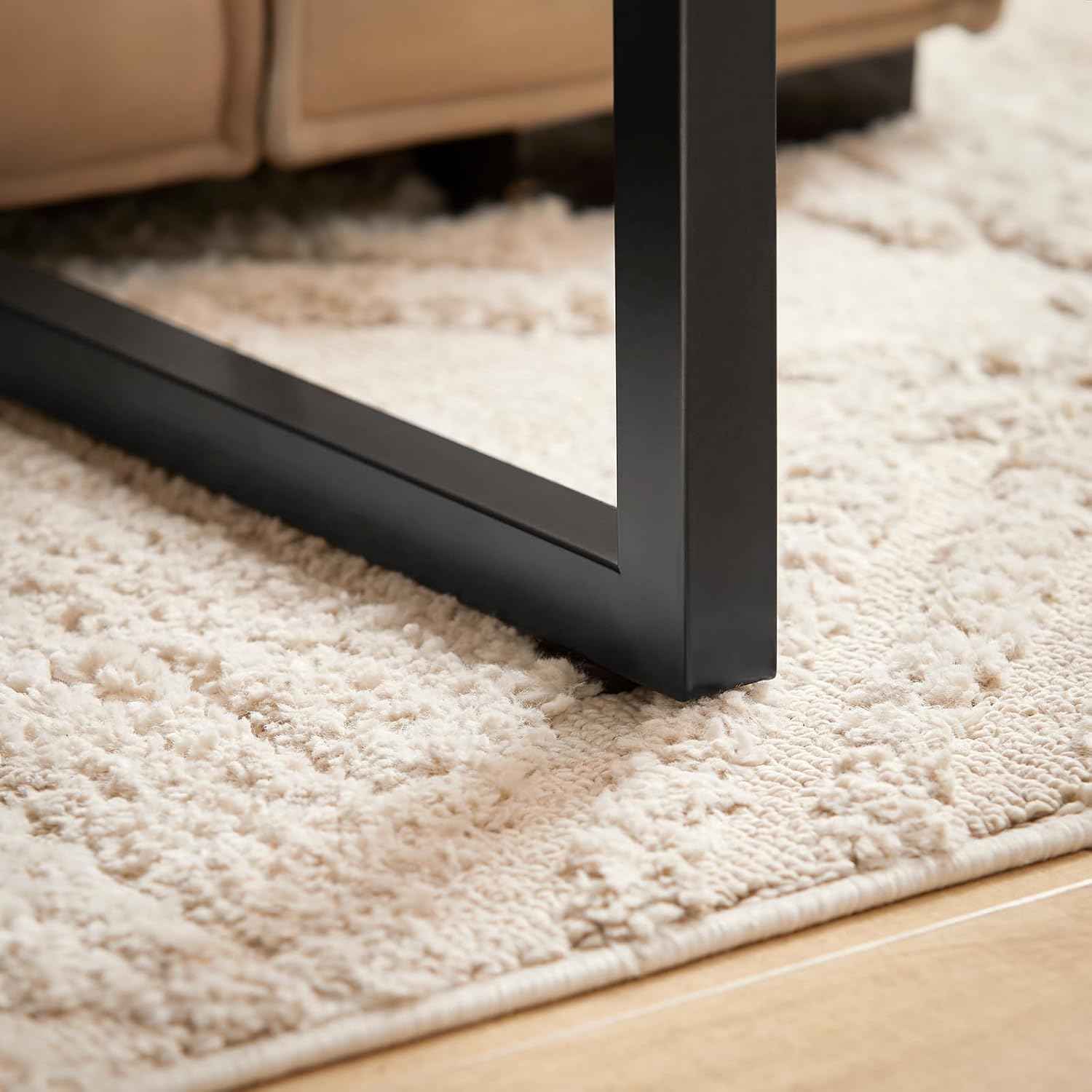 Beistelltisch Metall | Laptoptisch | Natur/Schwarz
