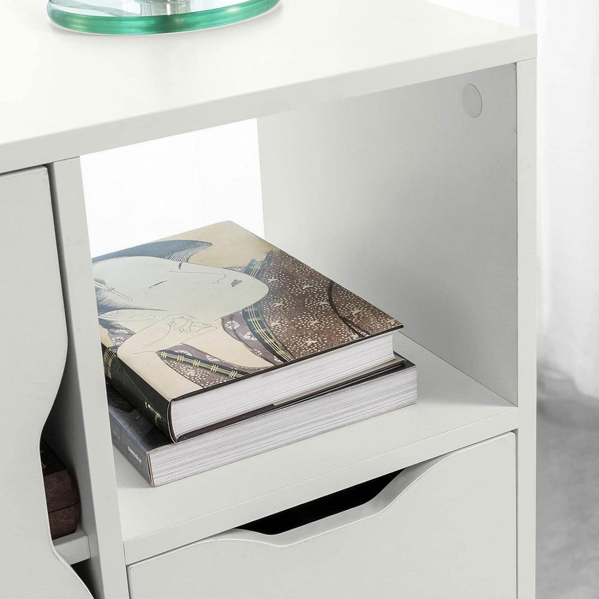 Druckertisch mit Schublade | Beistelltisch | Couchtisch Weiss FBT105-W - Palo24