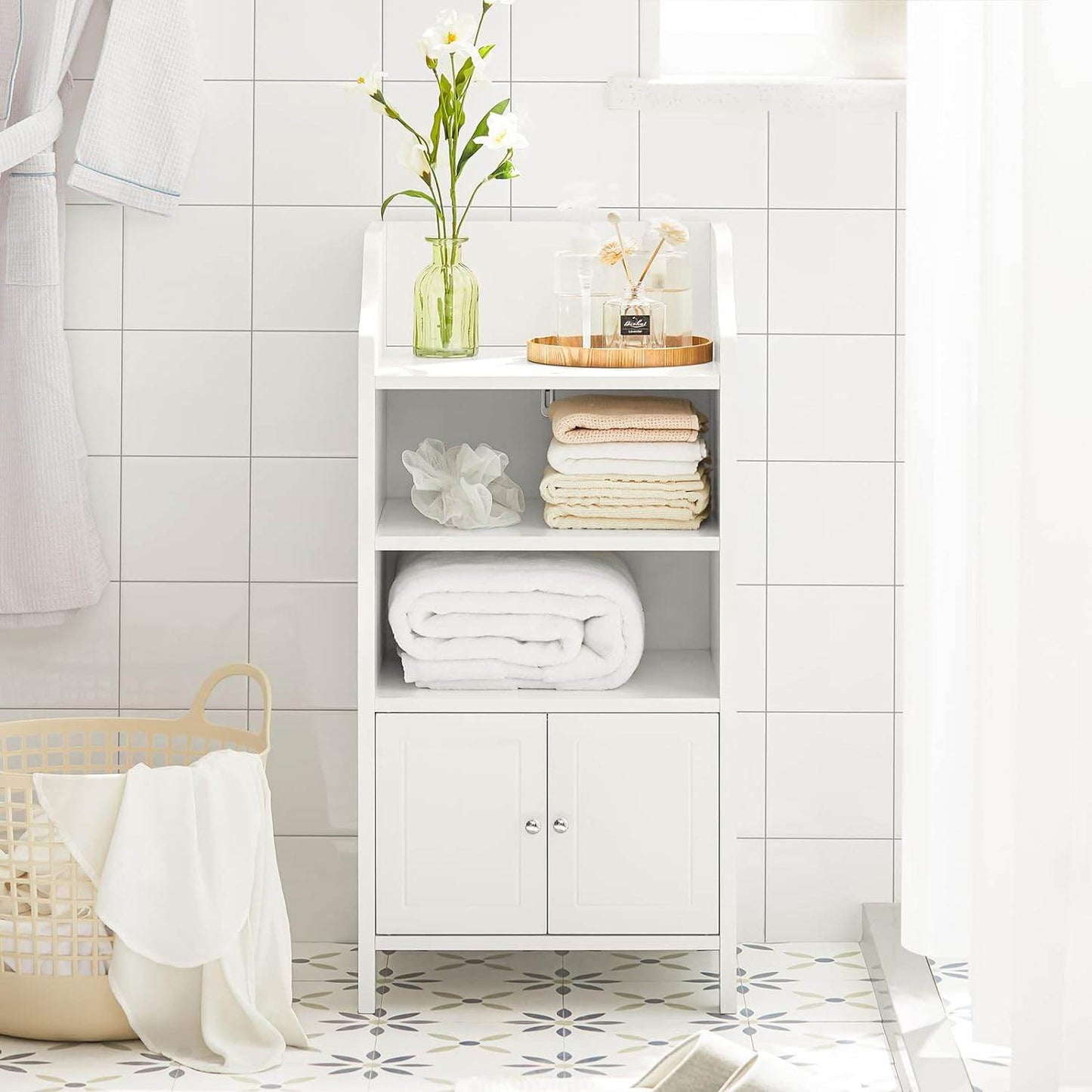 Badkommode | Badzimmerschrank | Flurschrank Weiss BZR56-W - Palo24