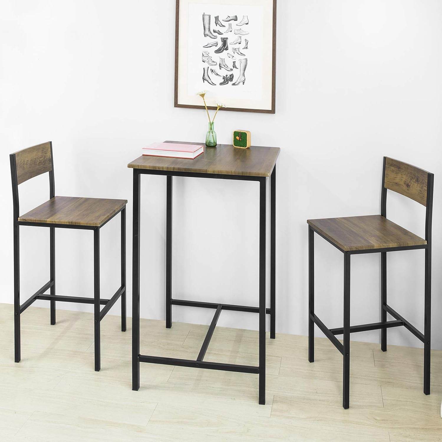 Bartisch mit 2 Barhocker | Bartisch set | 3-teilig | OGT27-N - Palo24