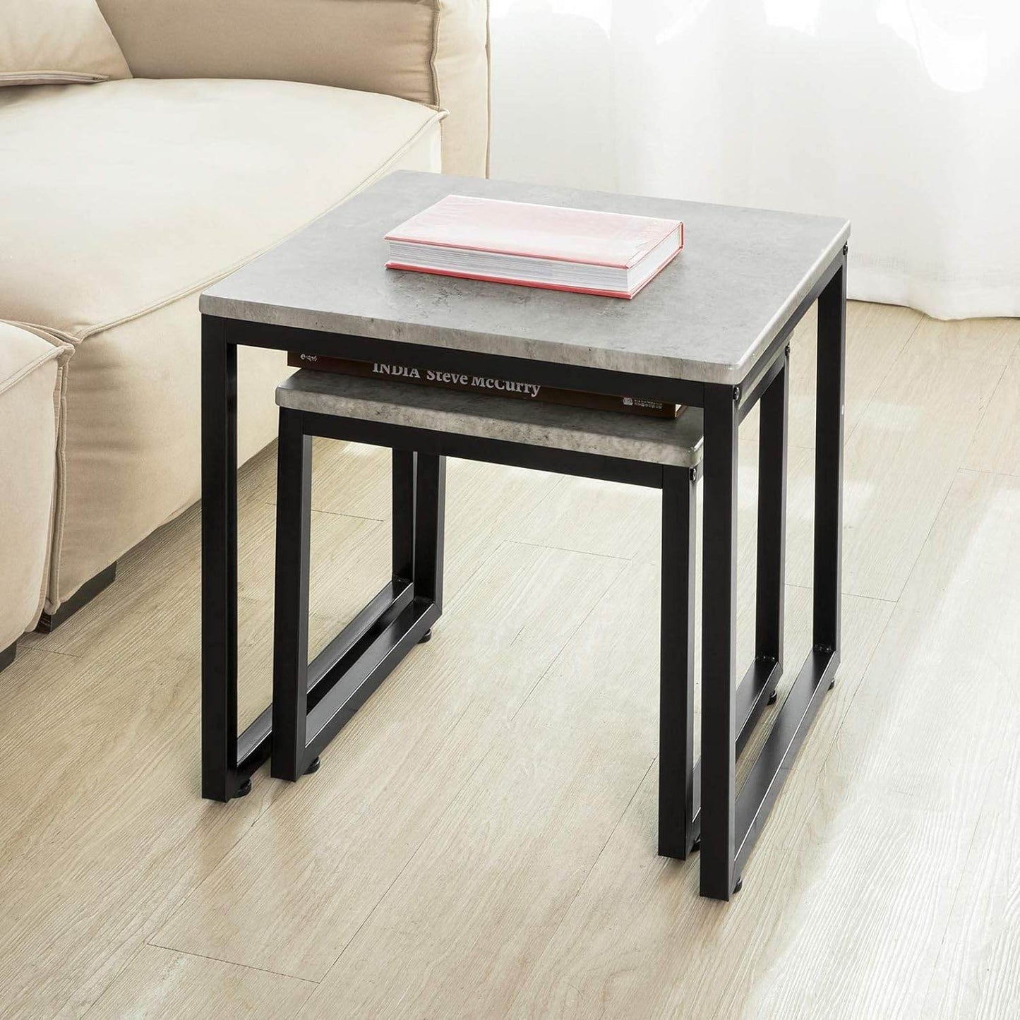 2 Satztische | Sofatisch | Couchtisch grau | FBT42-HG - Palo24