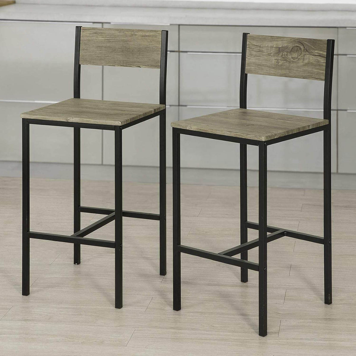 Barstühle 2er set | Tresenhocker | Sitzhöhe 67cm | Metall | FST53x2 - Palo24