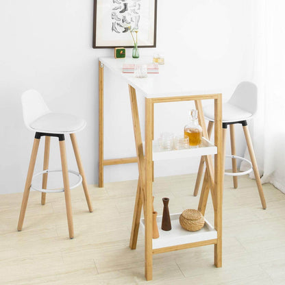 Barhocker mit Rücklehne | Barstuhl | Weiss FST70-W - Palo24