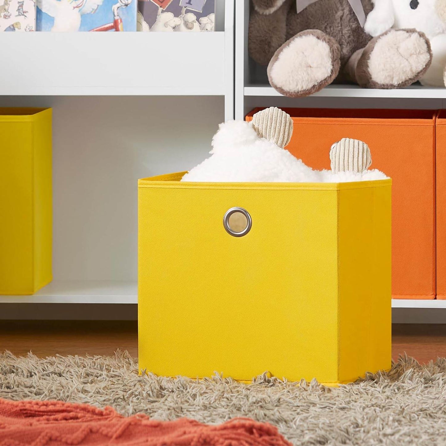 Kinderregal mit Boxen | Bücherregal | Spielzeugregal | Weiss KMB69-W - Palo24