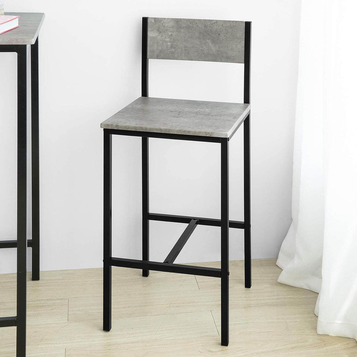 Bartisch mit 2 Barhocker | Bartisch set | 3-teilig | grau | OGT27-HG - Palo24