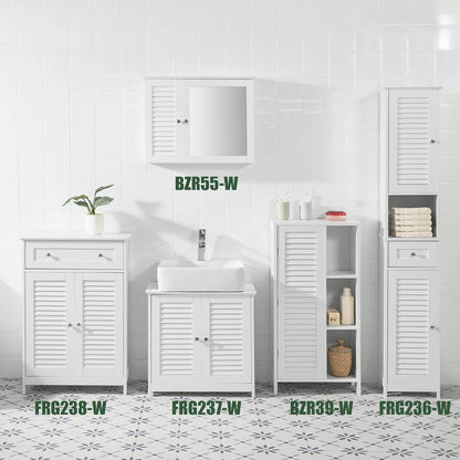 Badkommode | Badzimmerschrank | Flurschrank Weiss BZR39-W - Palo24