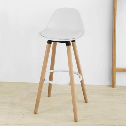 Barhocker mit Rücklehne | Barstuhl | Weiss FST70-W - Palo24