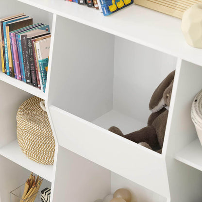 Kinderbücherregal | Spielzeugtruhe | Aufbewahrungsregal für Kinder | Weiss KMB55-W - Palo24