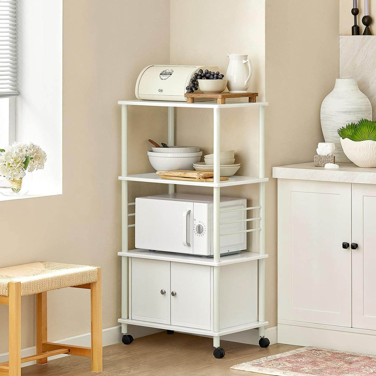 Mikrowellenschrank | Küchenschrank | Mehrzweckschrank Weiss FRG12-W - Palo24