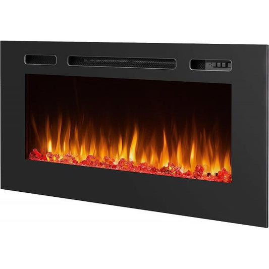BALDERIA Fiamma 40" Elektrischer Einbaukamin, LED 3D-Flammeneffekt 2000W - Palo24