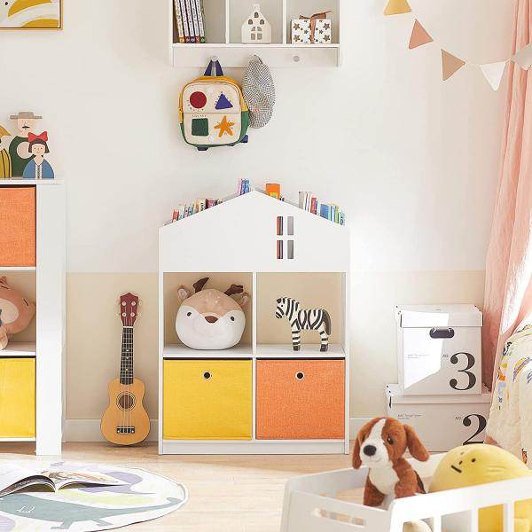 Kinderregal | Bücherregal | Aufbewahrungsregal Für Kinder | Weiss - Palo24