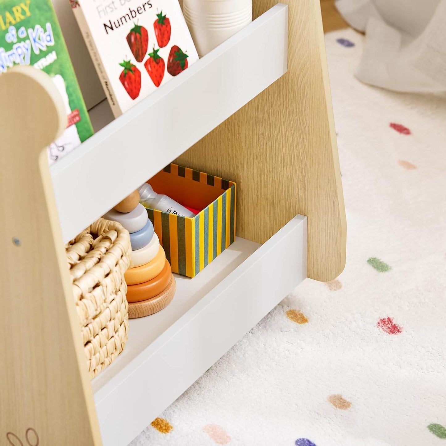 Kinderregal mit Rollen | Organizer für Kinder | Aufbewahrungsregal - Palo24