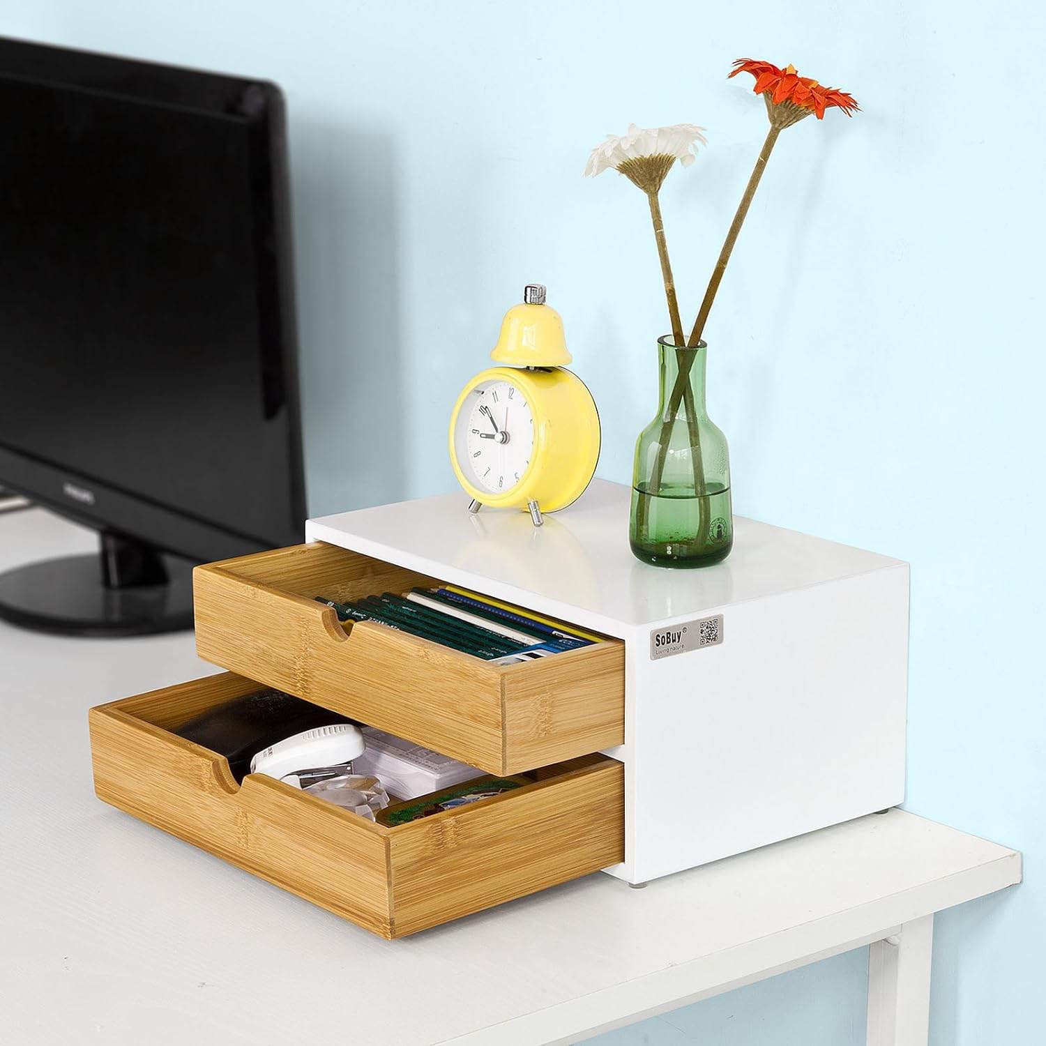 Kaffeekapsel Box | Aufbewahrungsbox | Schubladenbox Bambus | FRG180-WN - Palo24