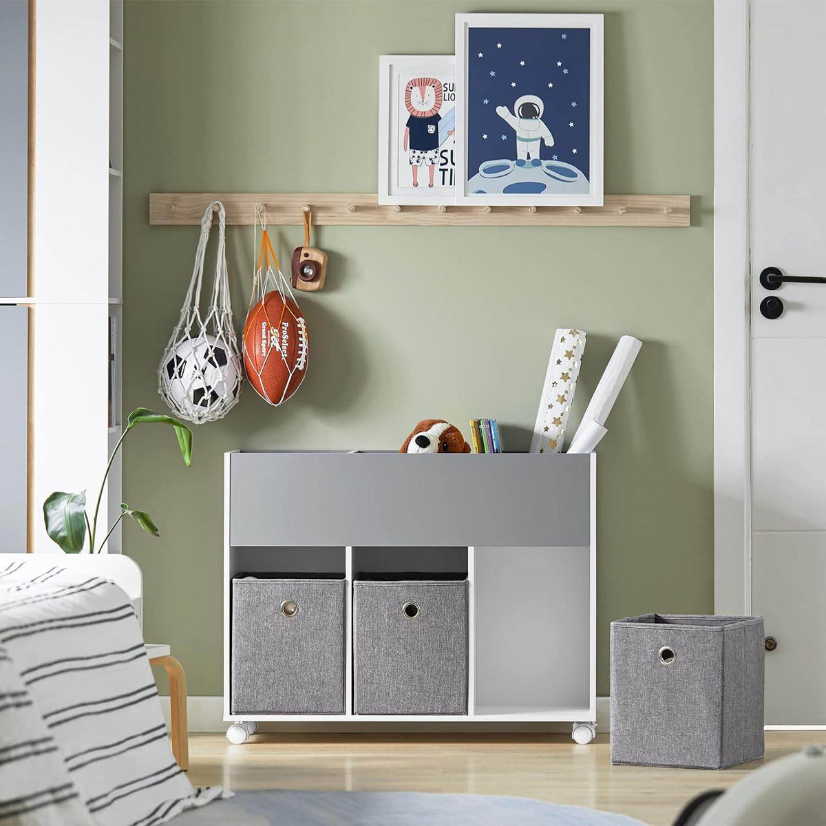 Kinderregal | Spielzeugregal | Aufbewahrungsregal für Kinder | KMB61-HG - Palo24